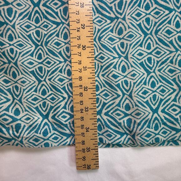 Ann Taylor LOFT Linen Geometric Print Shift Dress Multicolor Size 4 - Picture 8 of 12